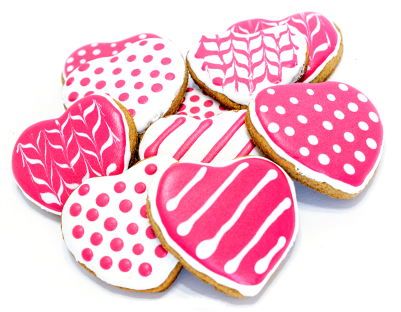 heart-shaped cookies