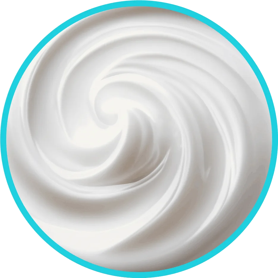 swirl of sour cream