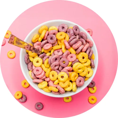 pink cereal