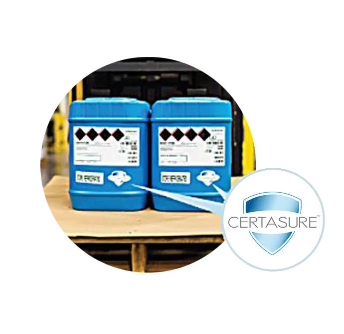 certasure labels on products