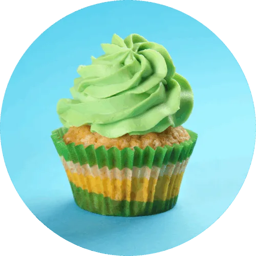 green cupcake