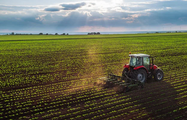tractor on a farm