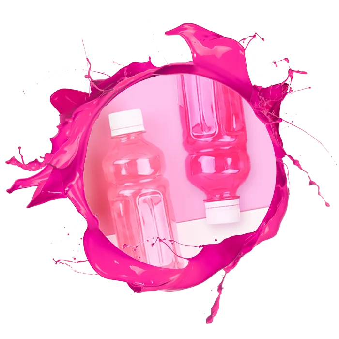 pink sports drinks encased in a splash