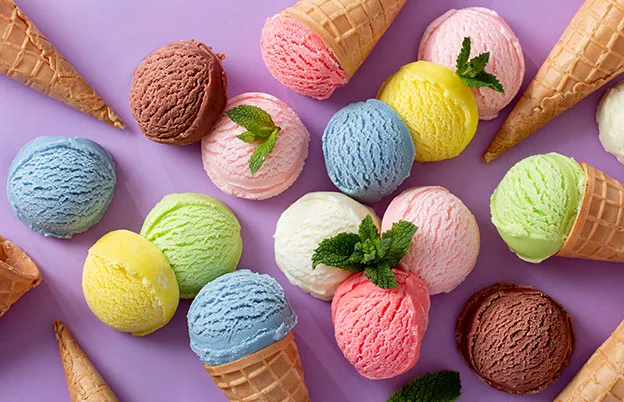 rainbow ice cream cones
