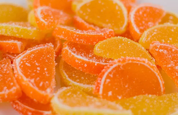 orange gummy candy