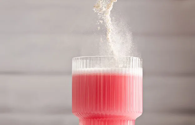 pink powdered drink